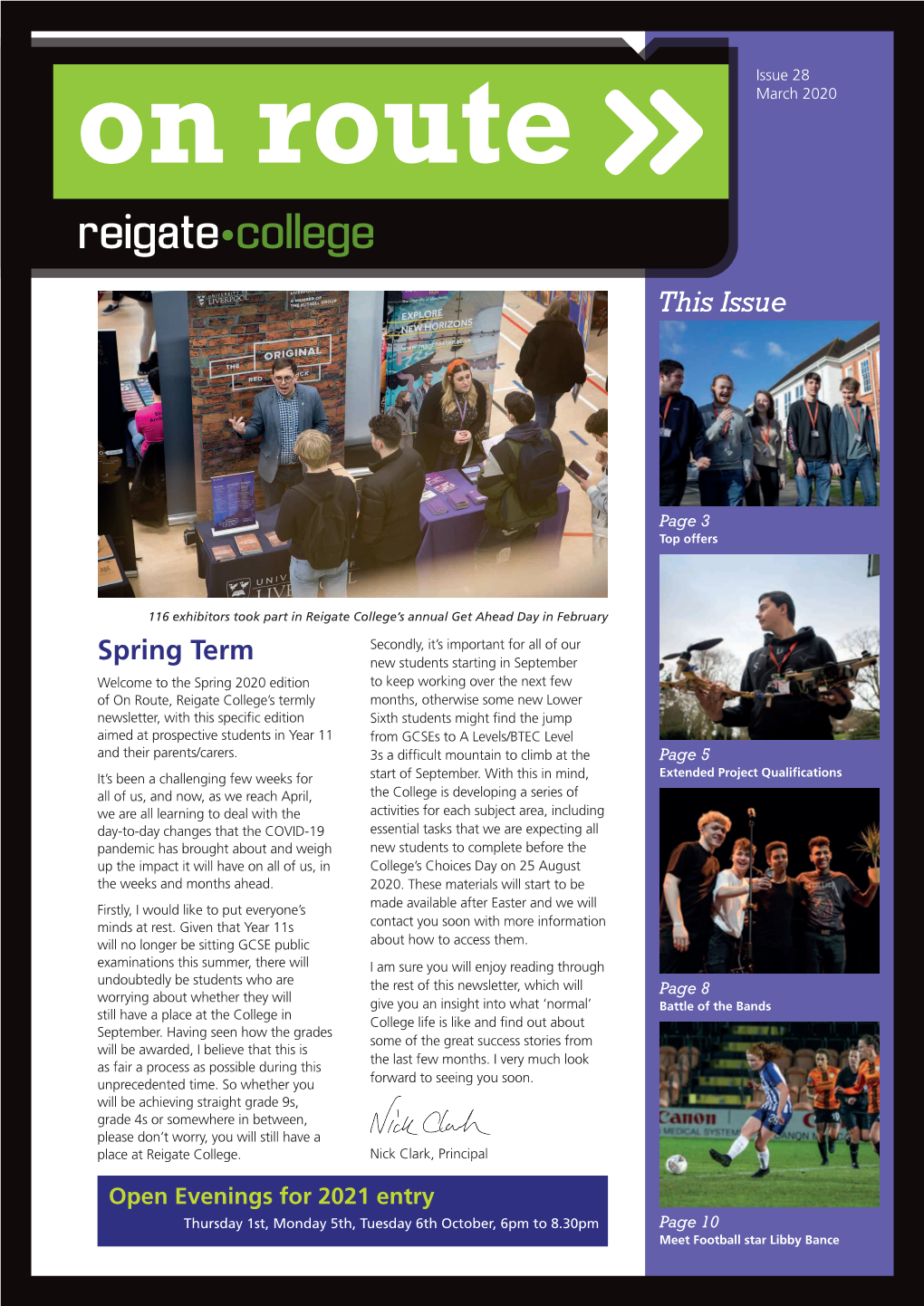 Reigate College on Route Newsletter Mar 2020 Year 11