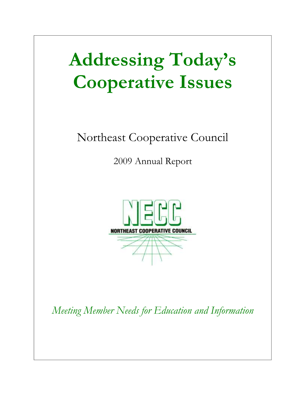 2009 NECC Annual Report