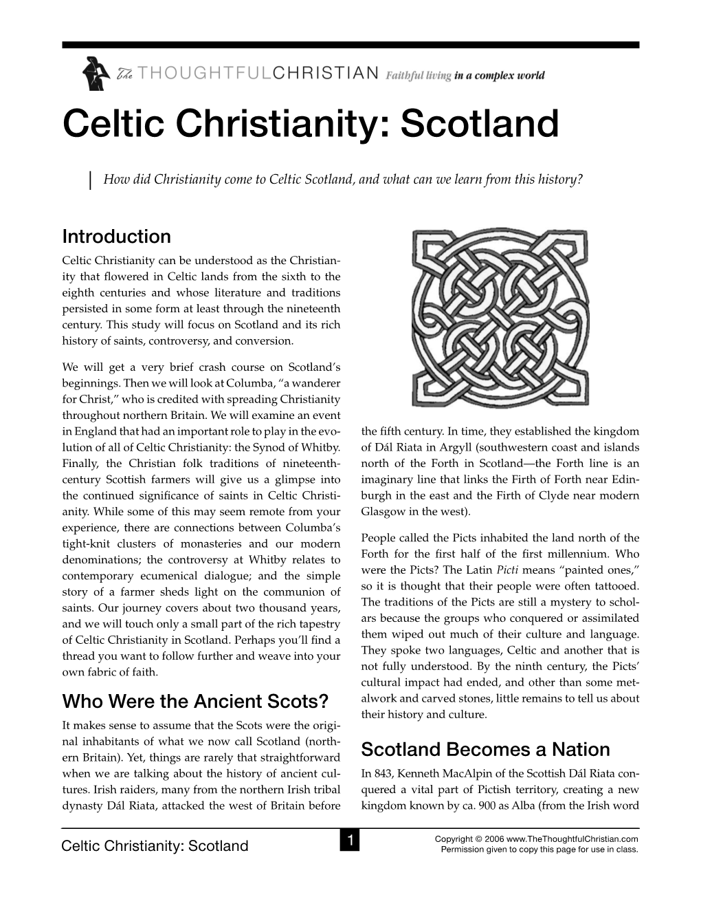 Celtic Christianity: Scotland