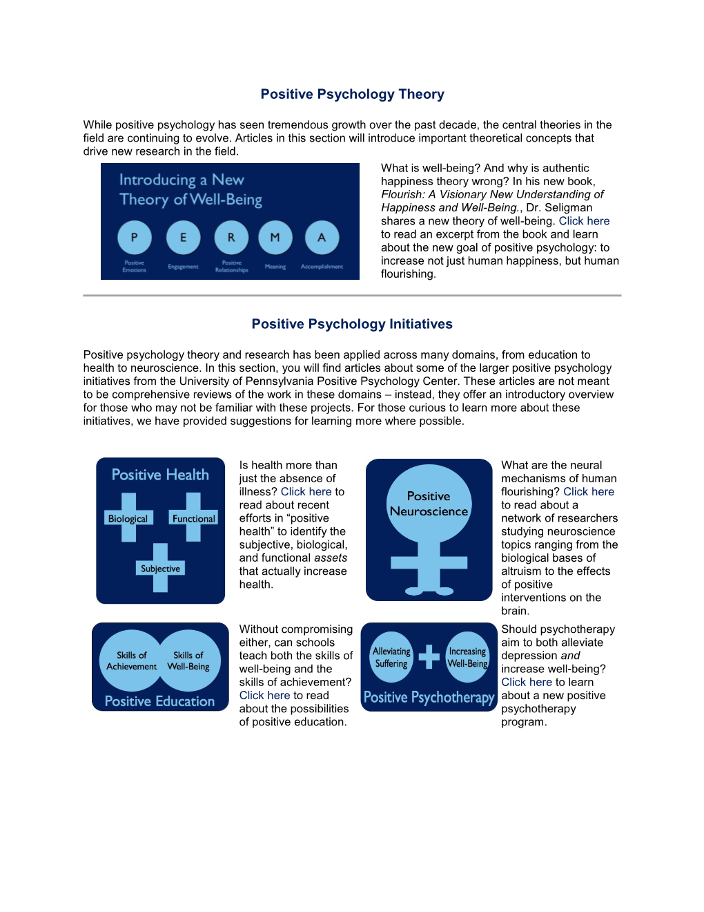 Positive Psychology Theory