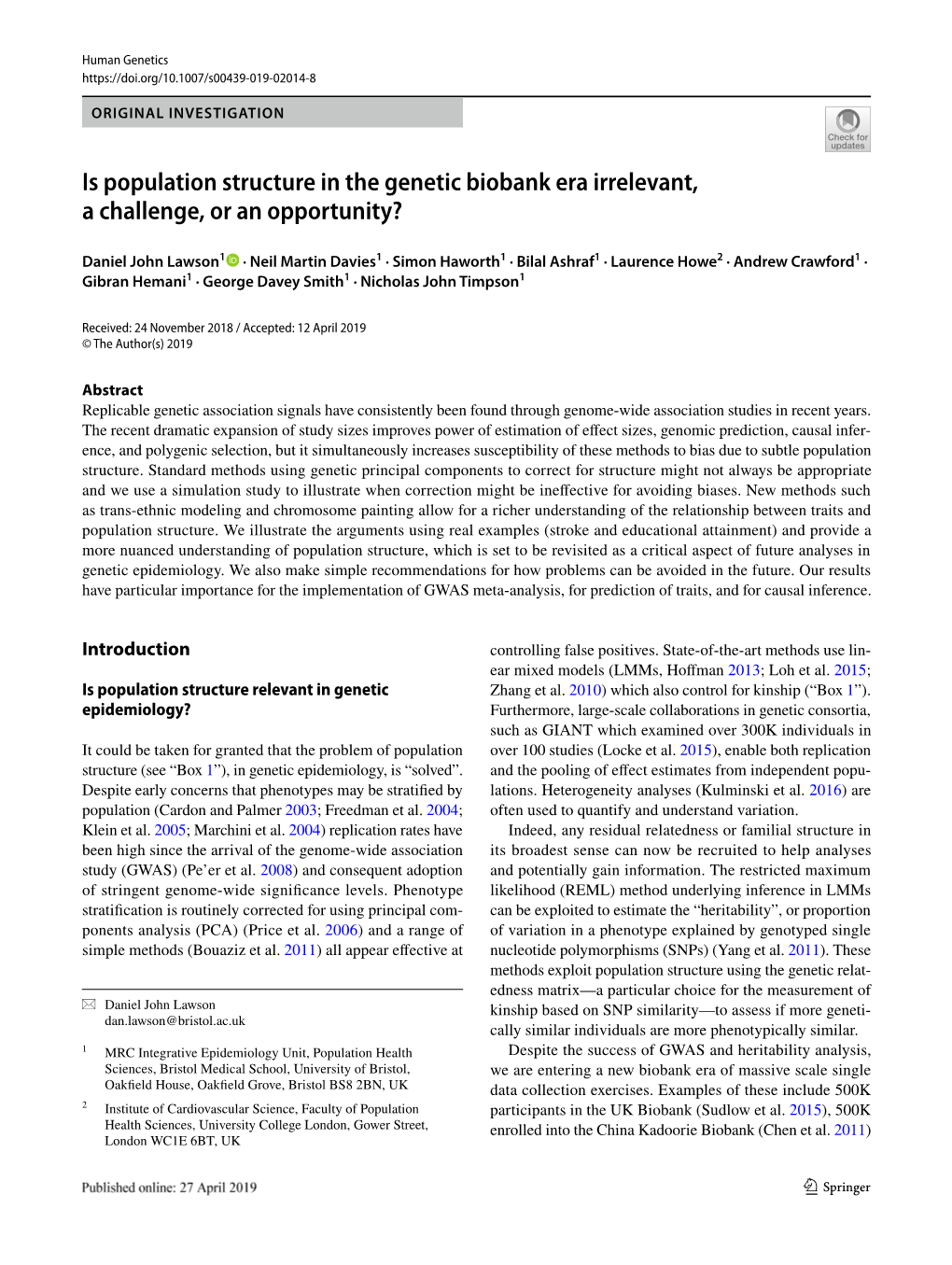 Is Population Structure in the Genetic Biobank Era Irrelevant, a Challenge, Or an Opportunity?