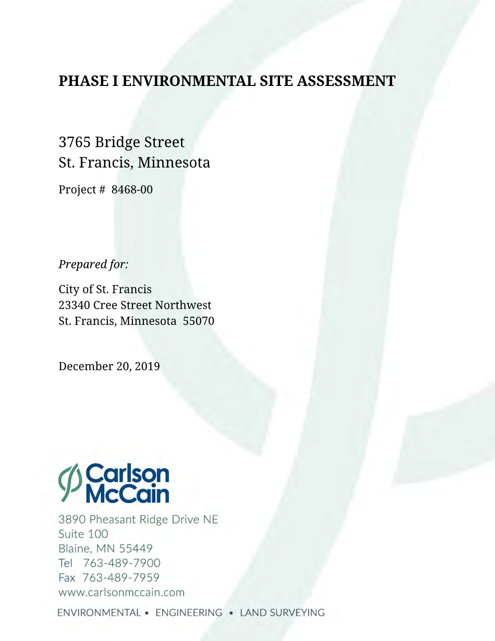 Phase I Environmental Site Assessment