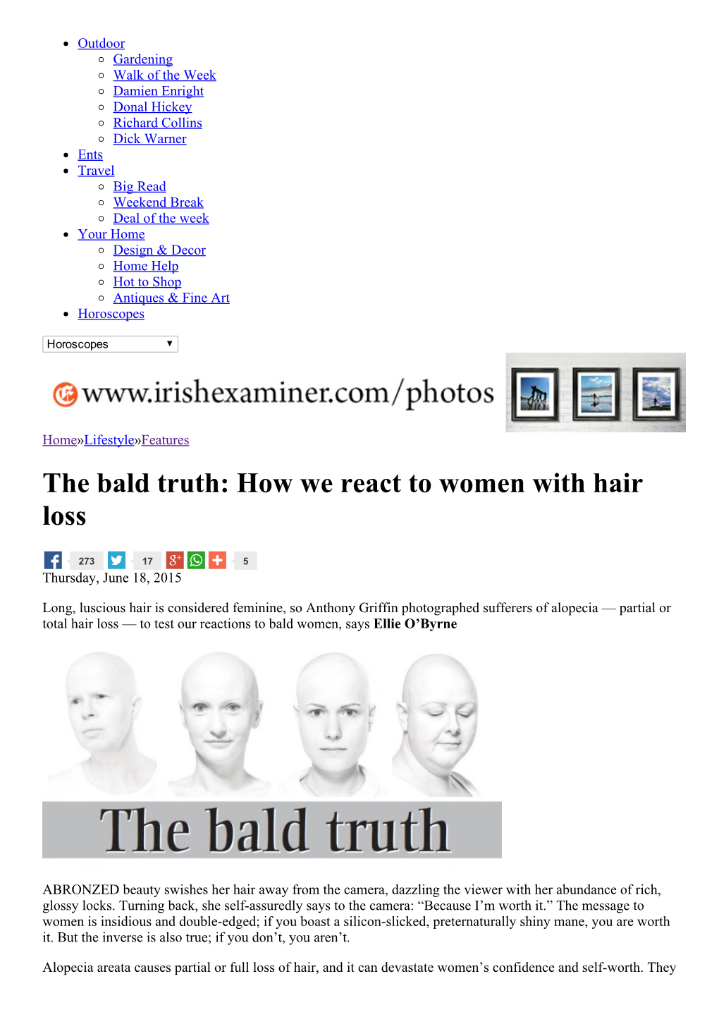 The Bald Truth: How We React to Women with Hair Loss