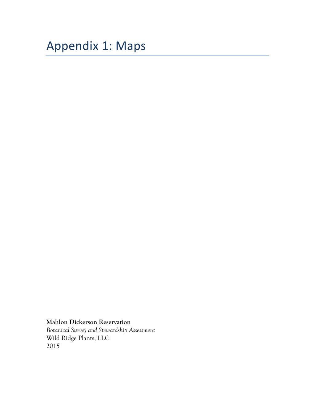 Appendix 1: Maps