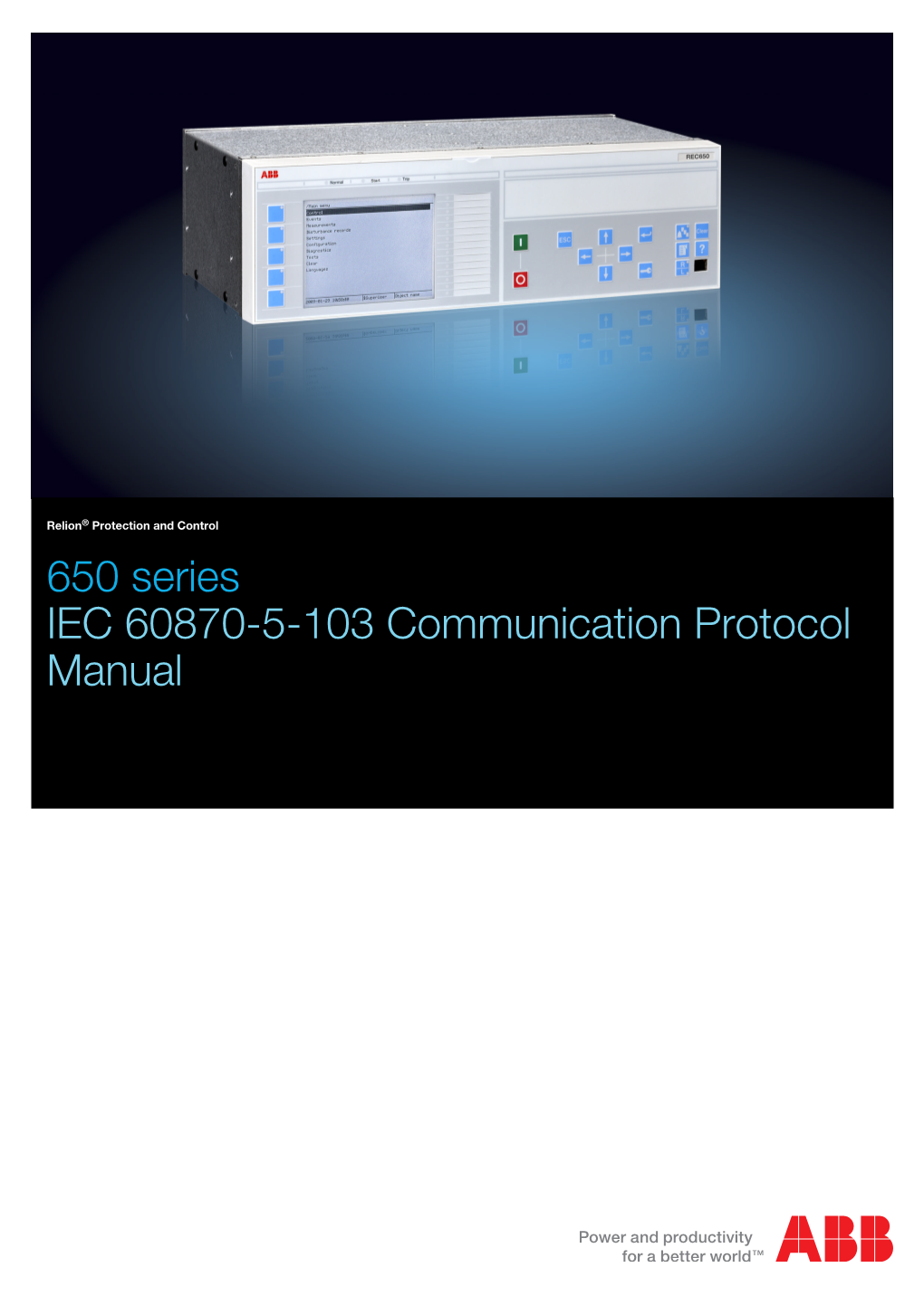 IEC 60870-5-103 Communication Protocol Manual