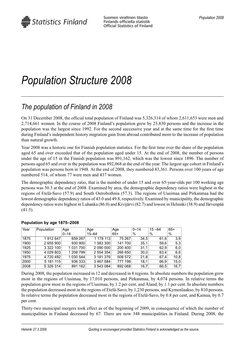 Population Structure 2008