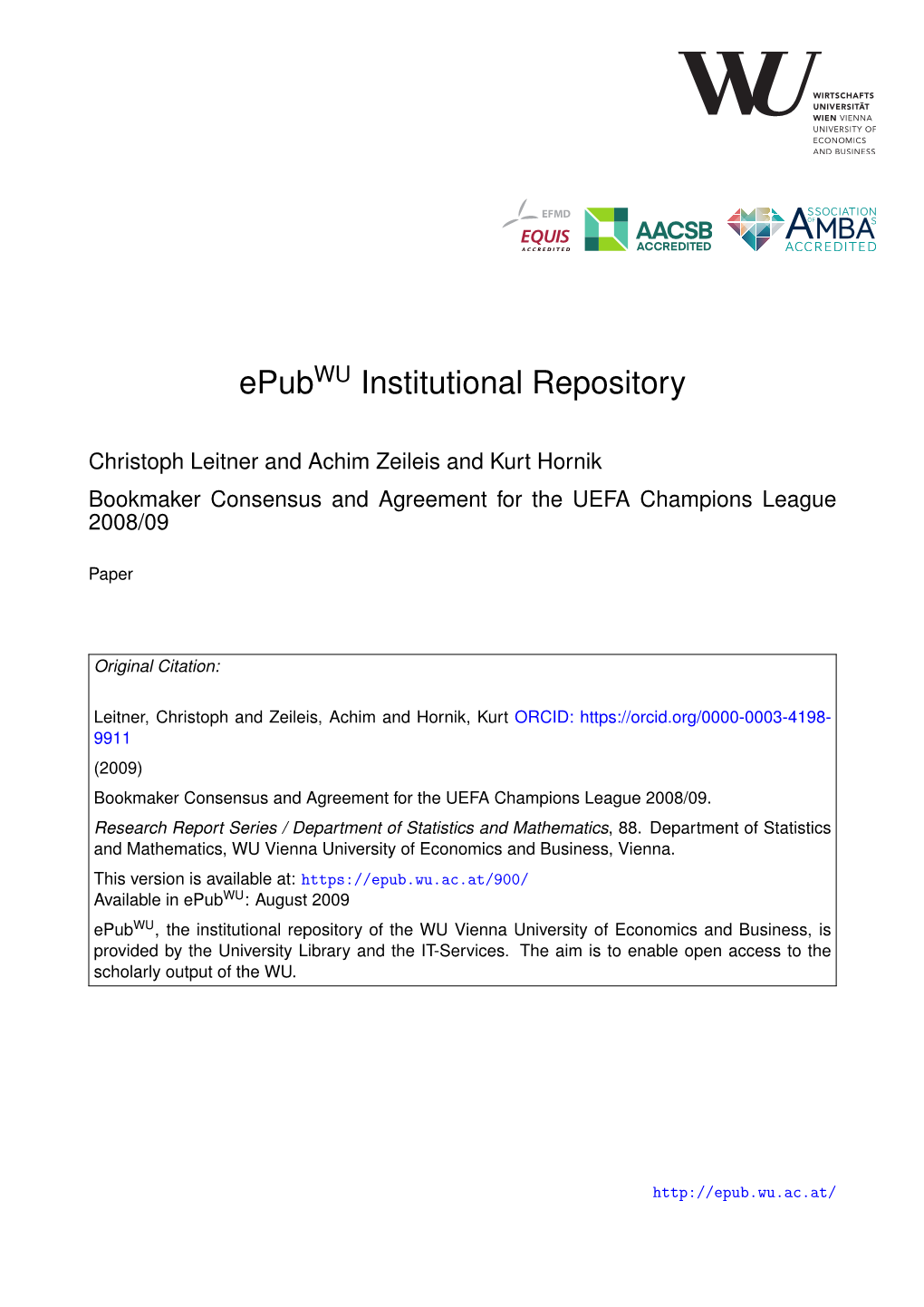 Bookmaker Consensus and Agreement for the UEFA Champions League 2008/09