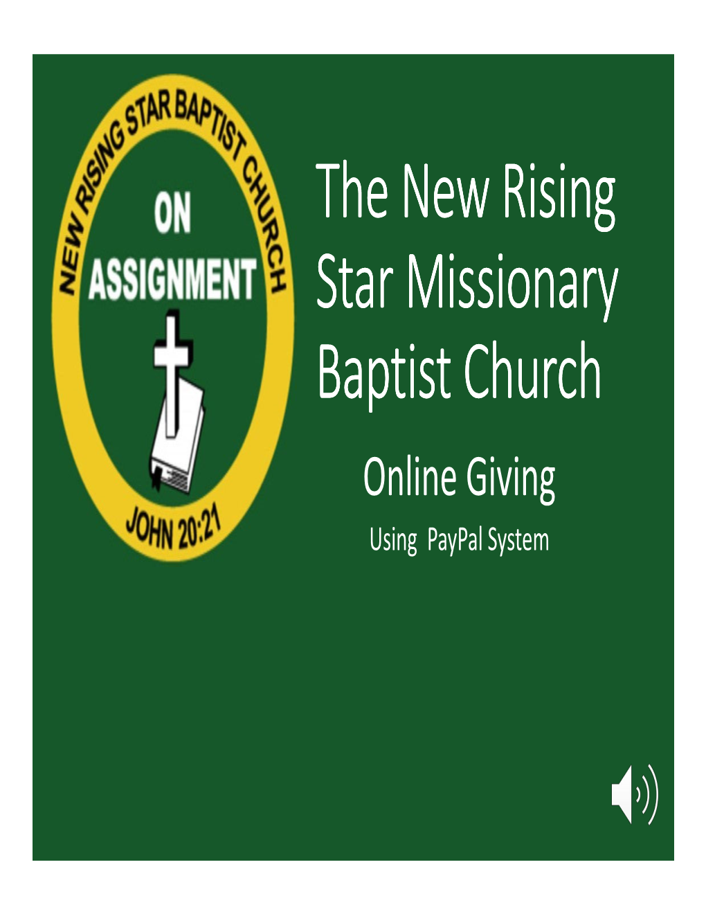 The New Rising Star Missionary Baptist Church Online Giving Using Paypal System 1