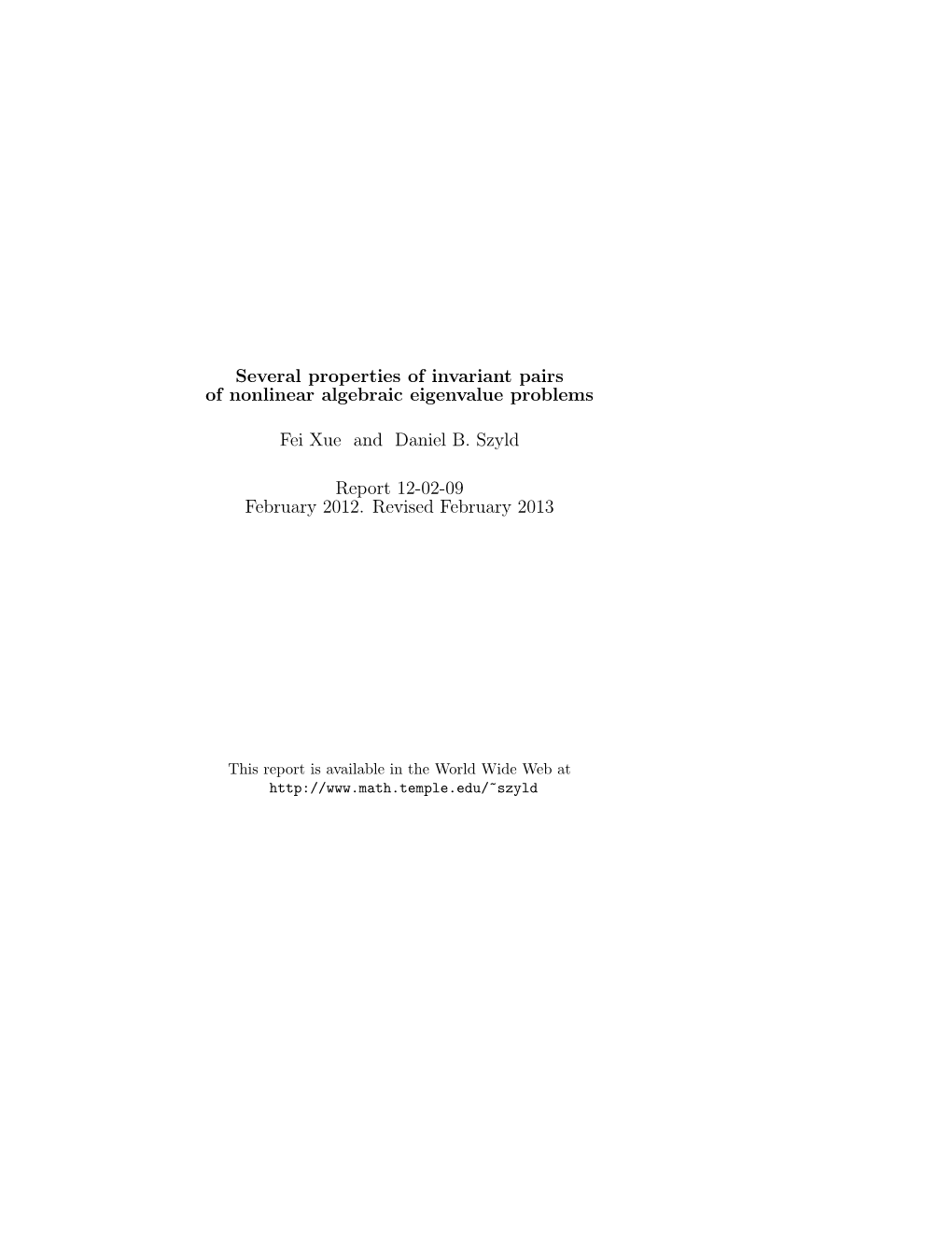 Several Properties of Invariant Pairs of Nonlinear Algebraic Eigenvalue Problems