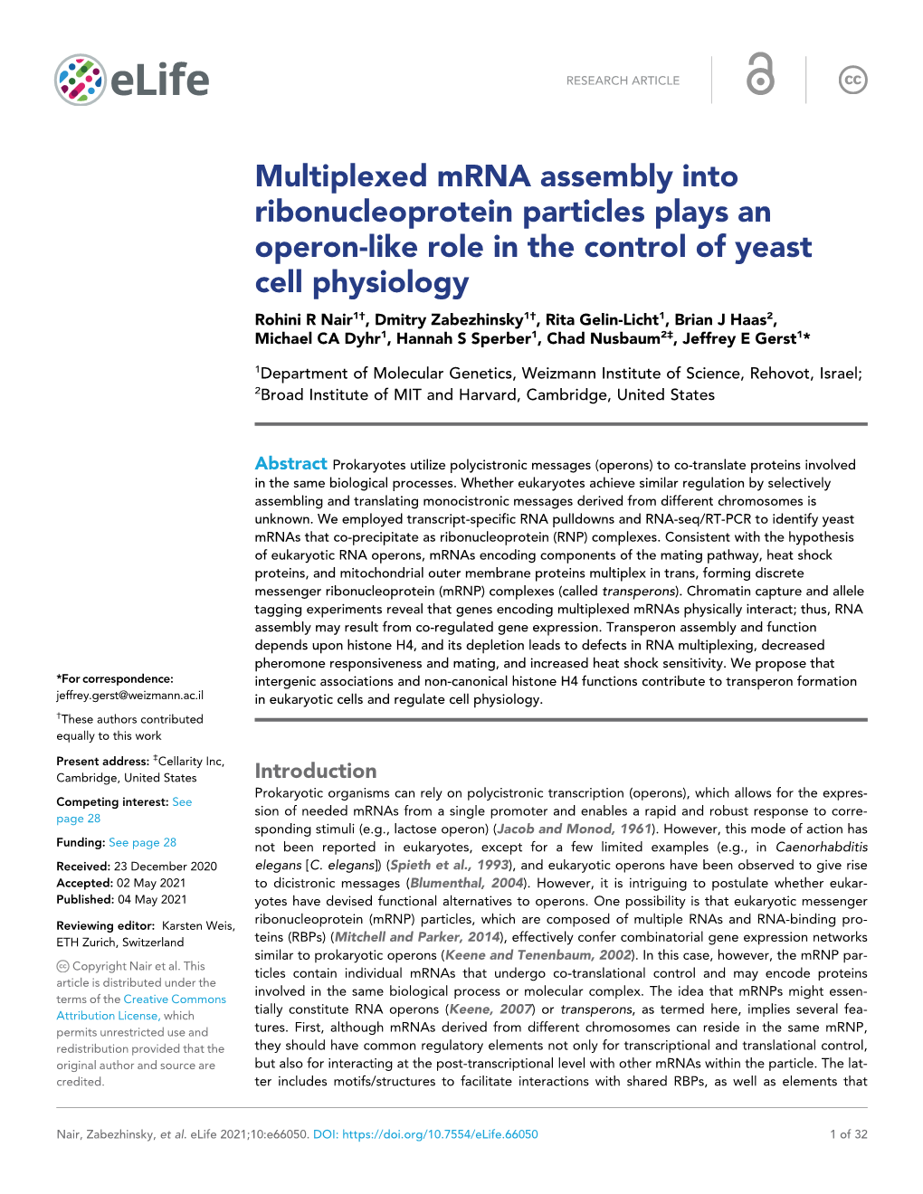 Multiplexed Mrna Assembly Into Ribonucleoprotein Particles Plays An