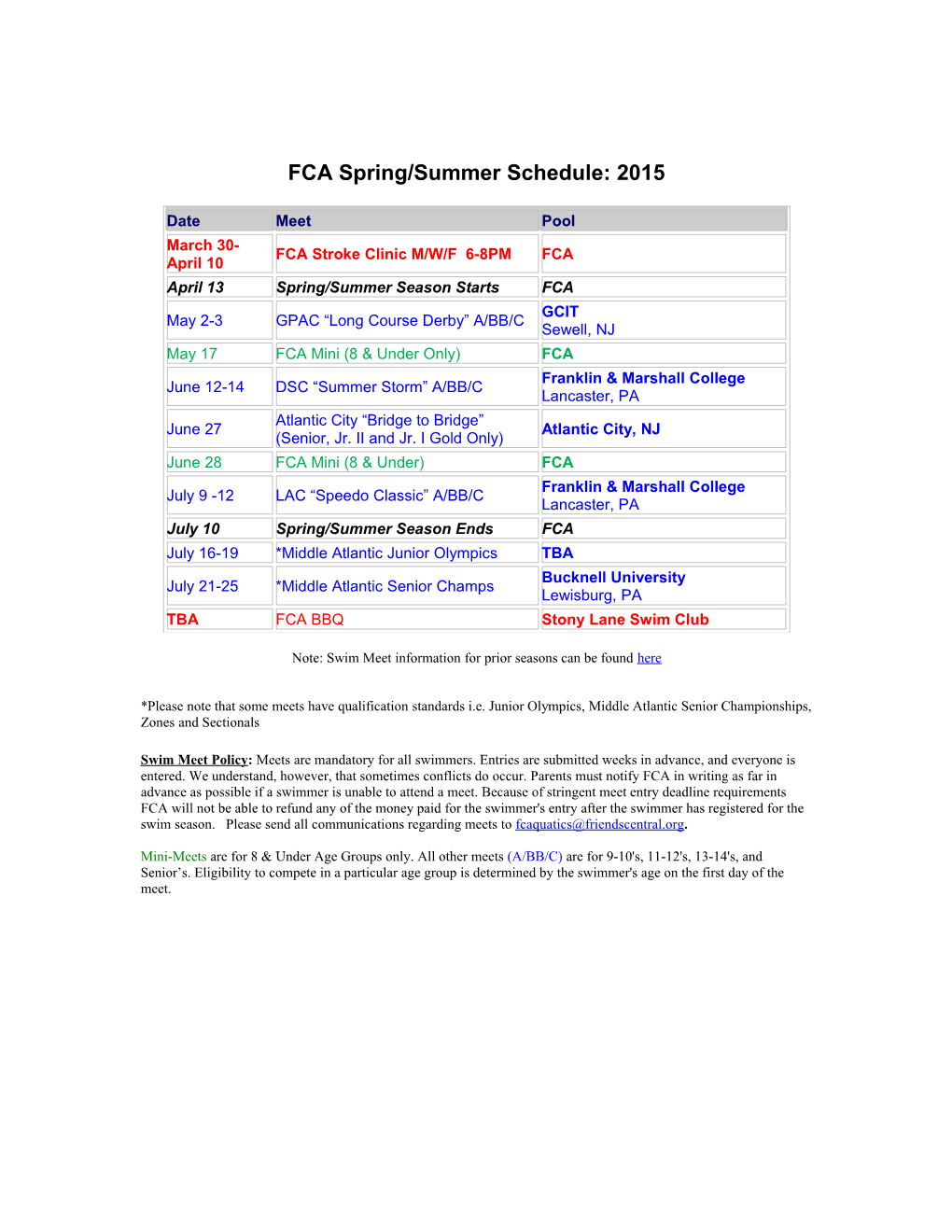 FCA Fall/Winter 2005-2006