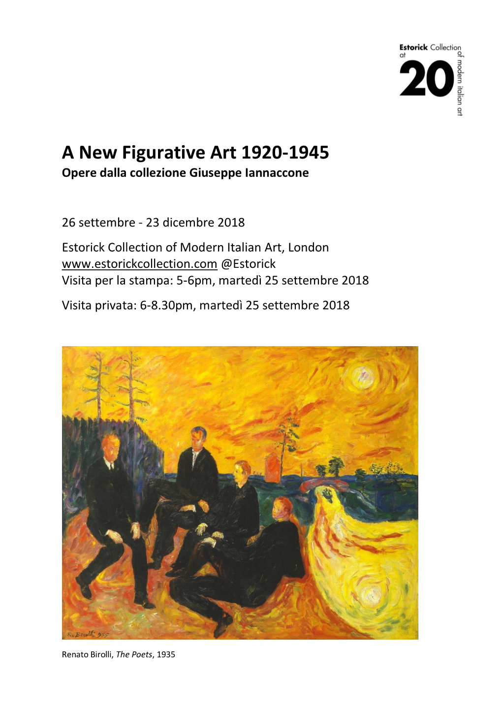 A New Figurative Art 1920-1945 Opere Dalla Collezione Giuseppe Iannaccone