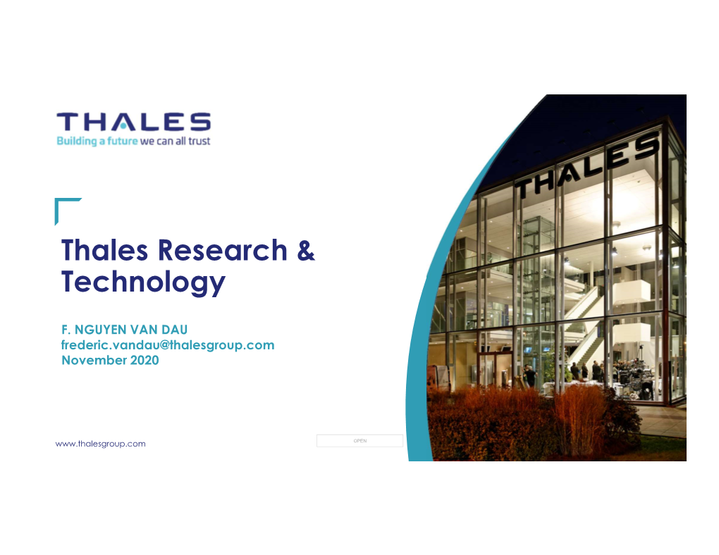 Thales Research & Technology