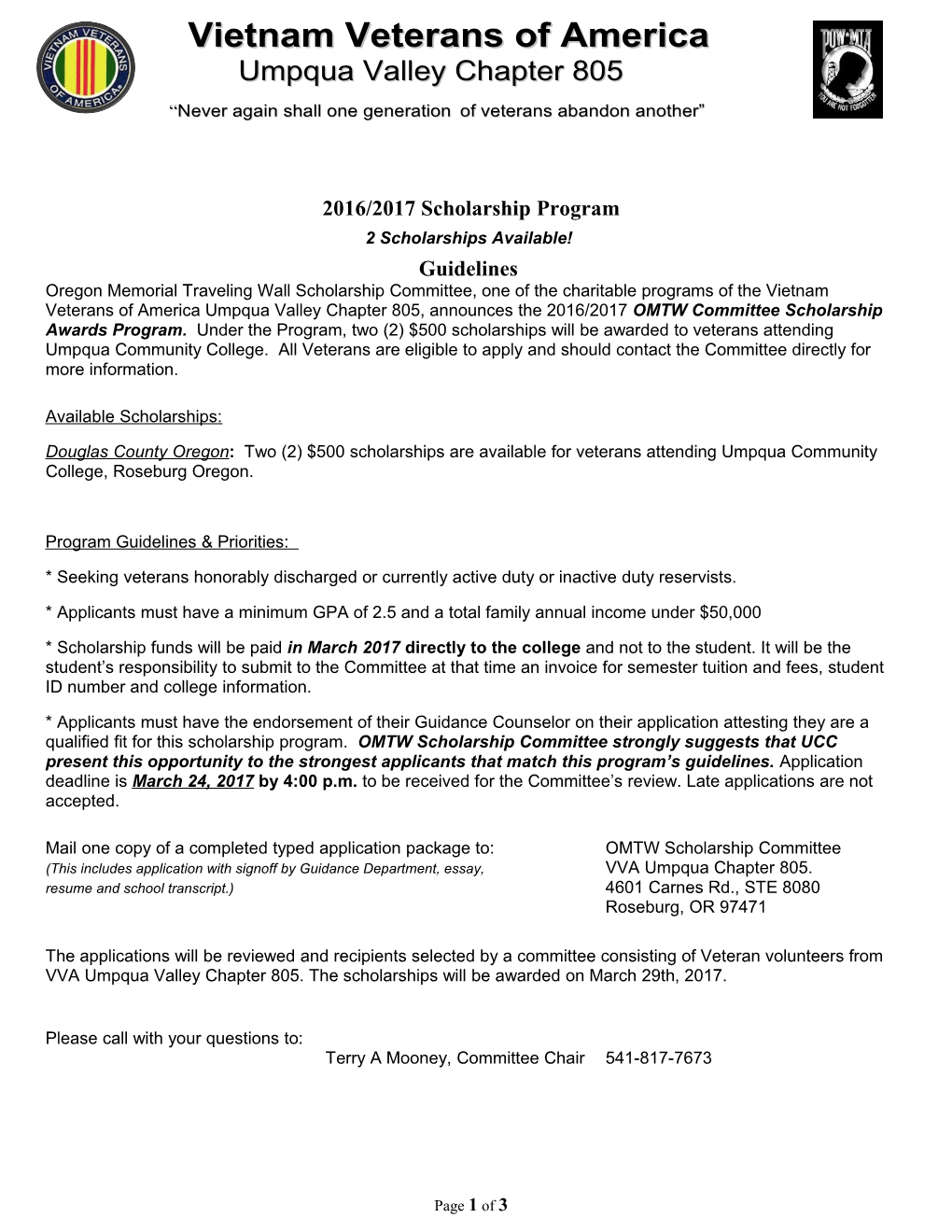 Scholarship Application Template 2003 s2