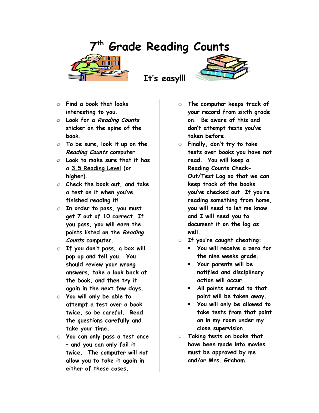 8Th Grade Reading Counts