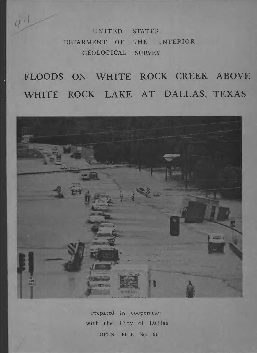 Floods on White Rock Creek Above White Rock Lake at Dallas, Texas