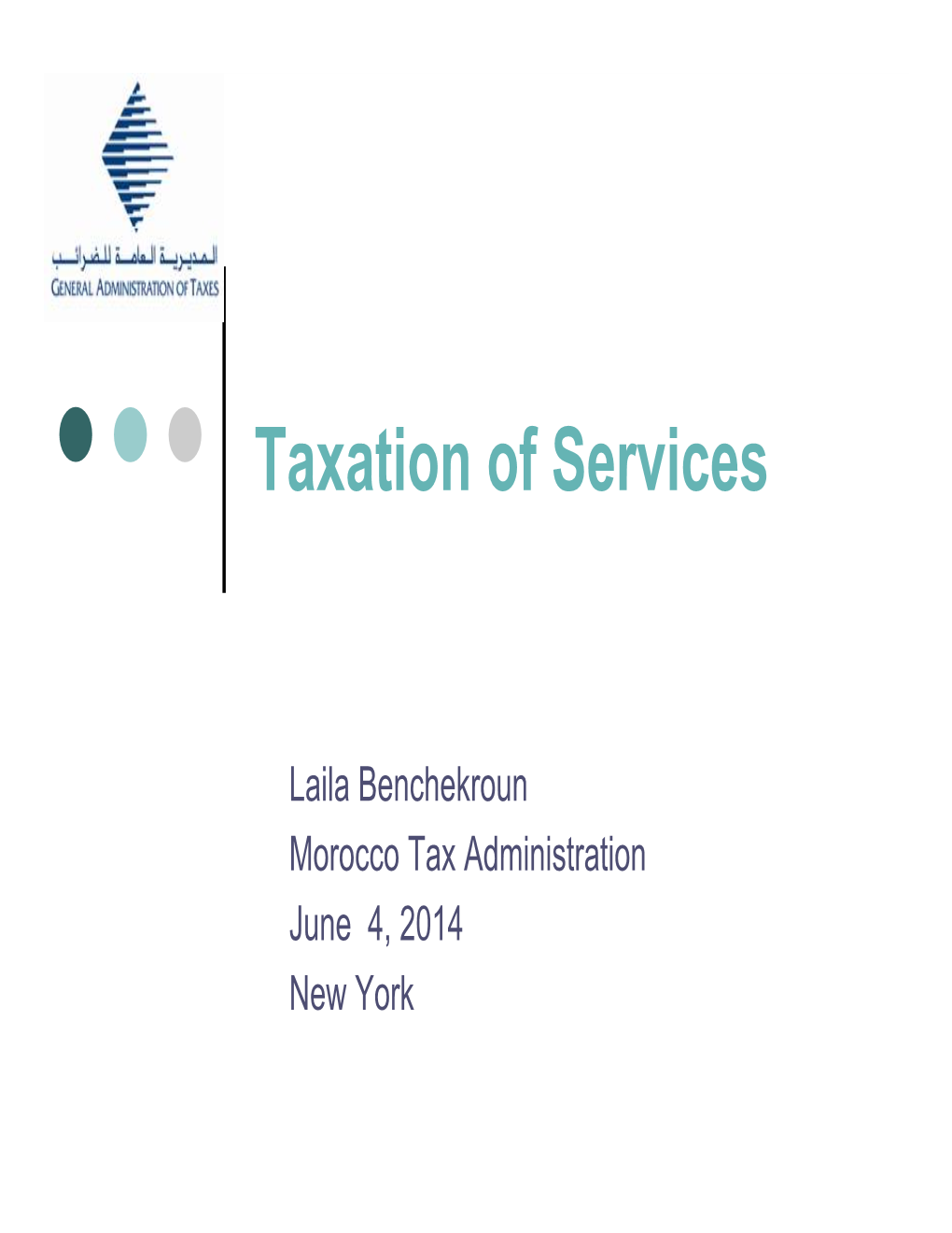 Taxation of Services