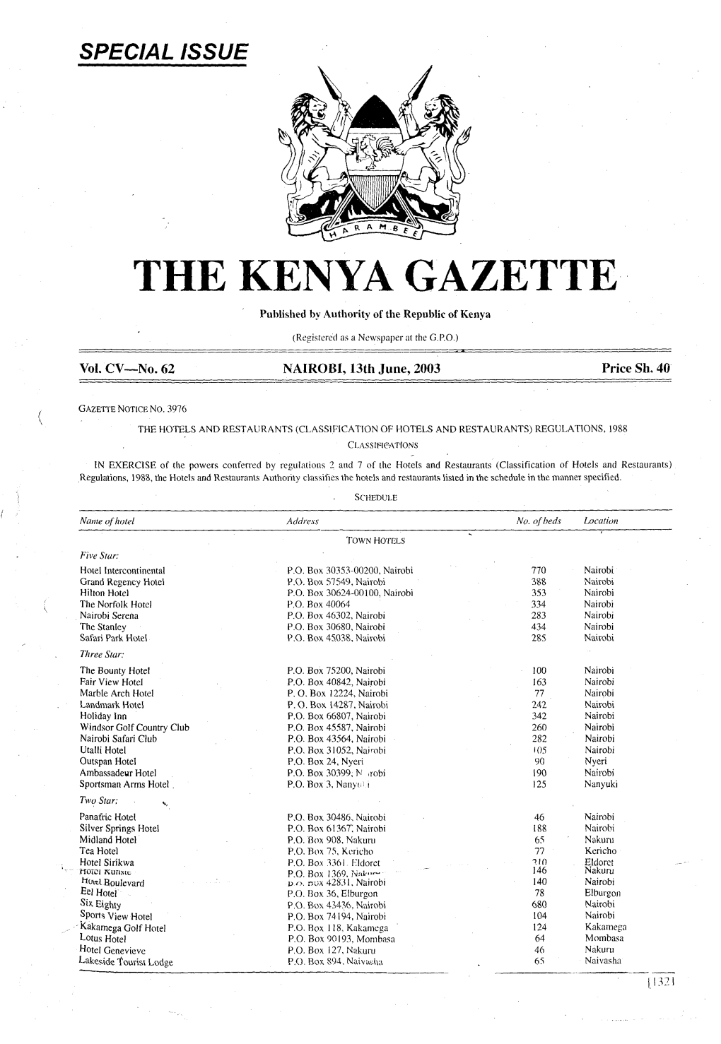 The Kenya Gazette