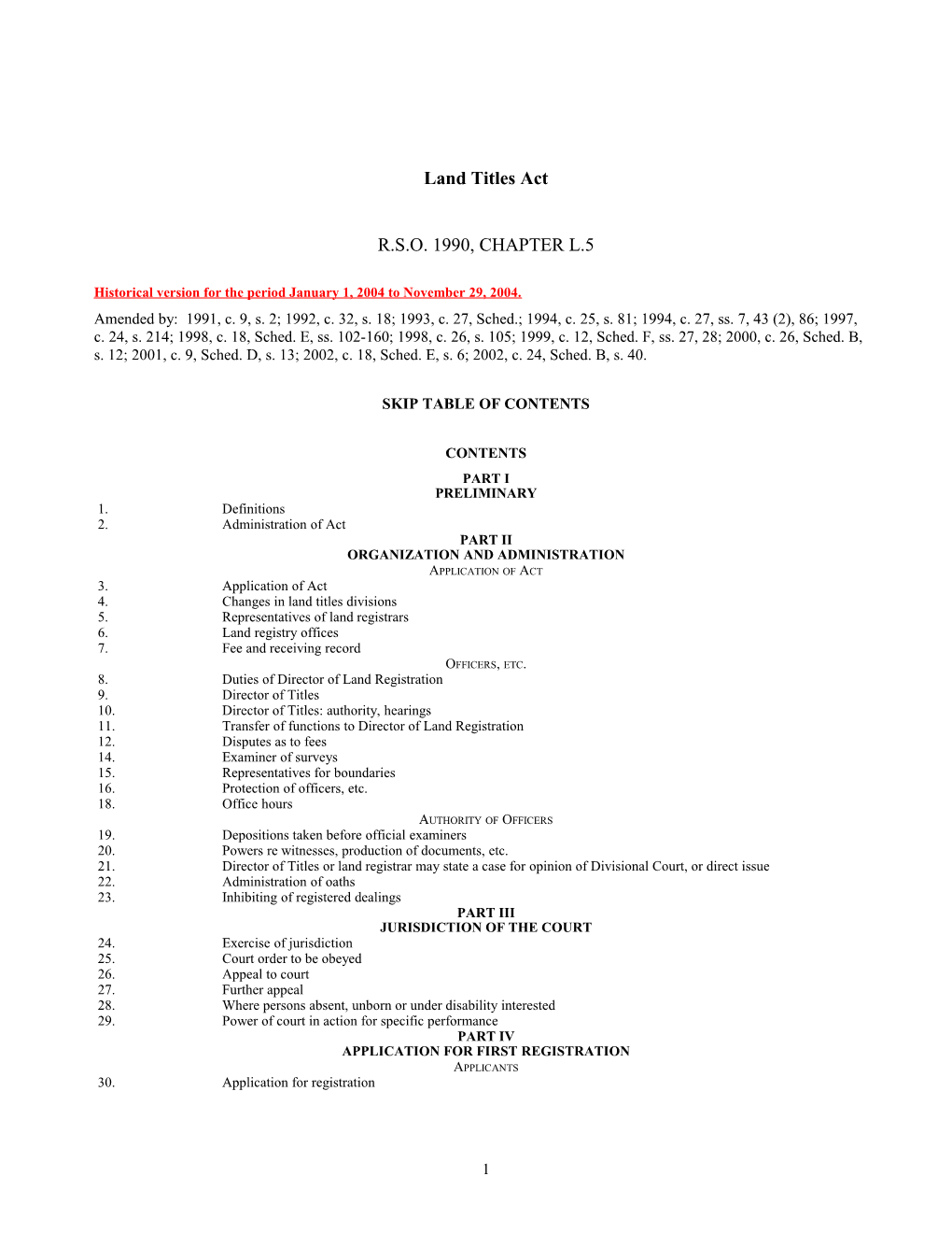 Land Titles Act, R.S.O. 1990, C. L.5