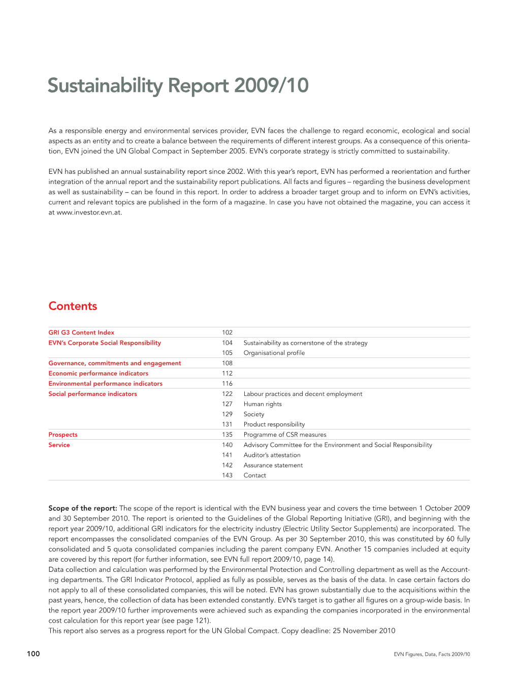 Sustainability Report 2009/10