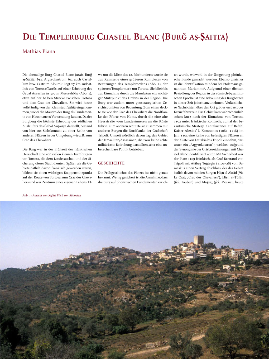 PIANA Templerburg Chastel Blanc (2008).Pdf