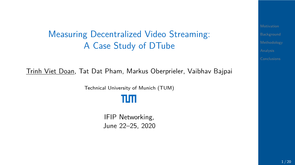 Measuring Decentralized Video Streaming: a Case