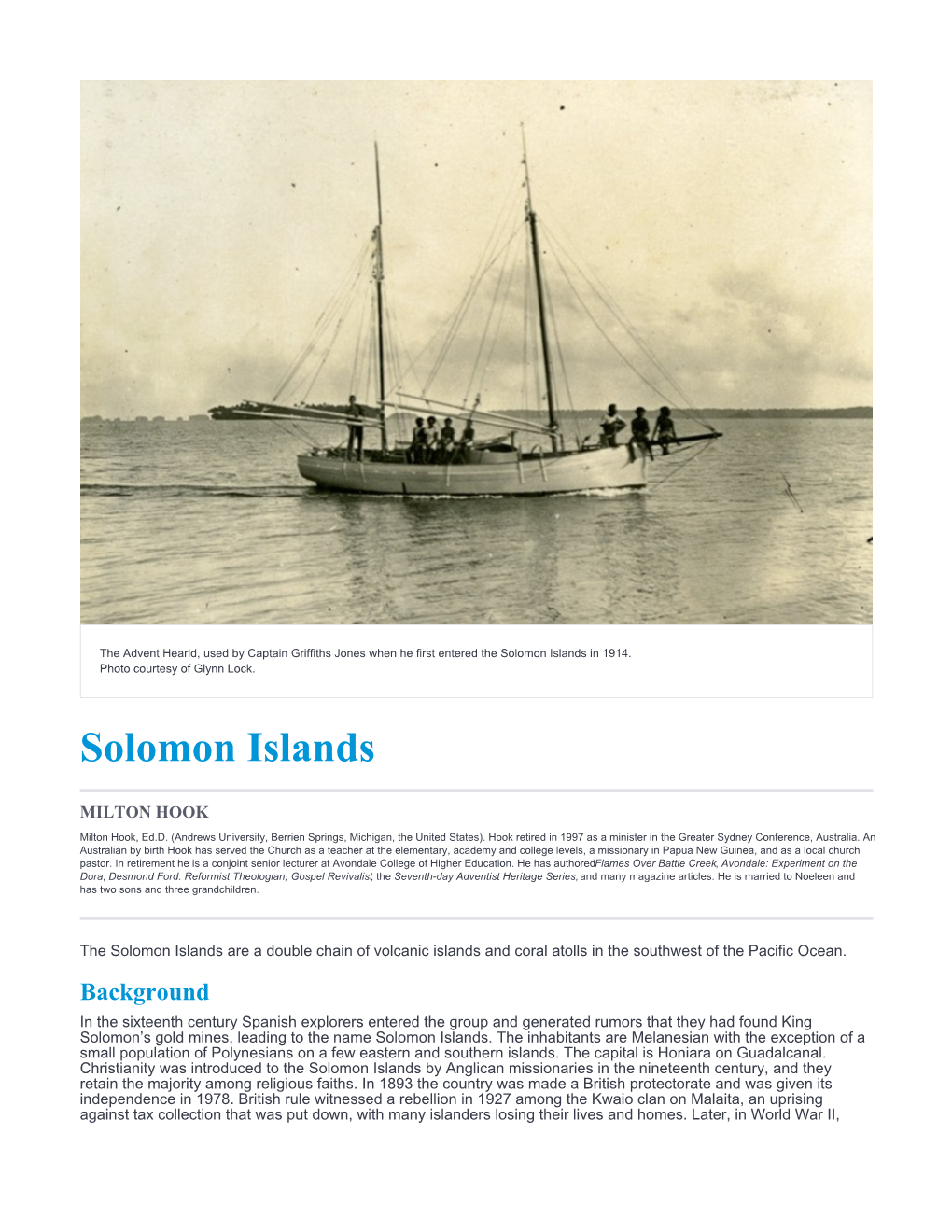Solomon Islands in 1914