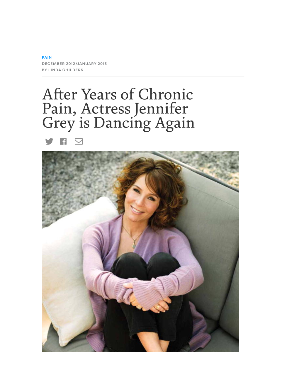 A Er Years of Chronic Pain, Actress Jennifer Grey Is Dancing Again