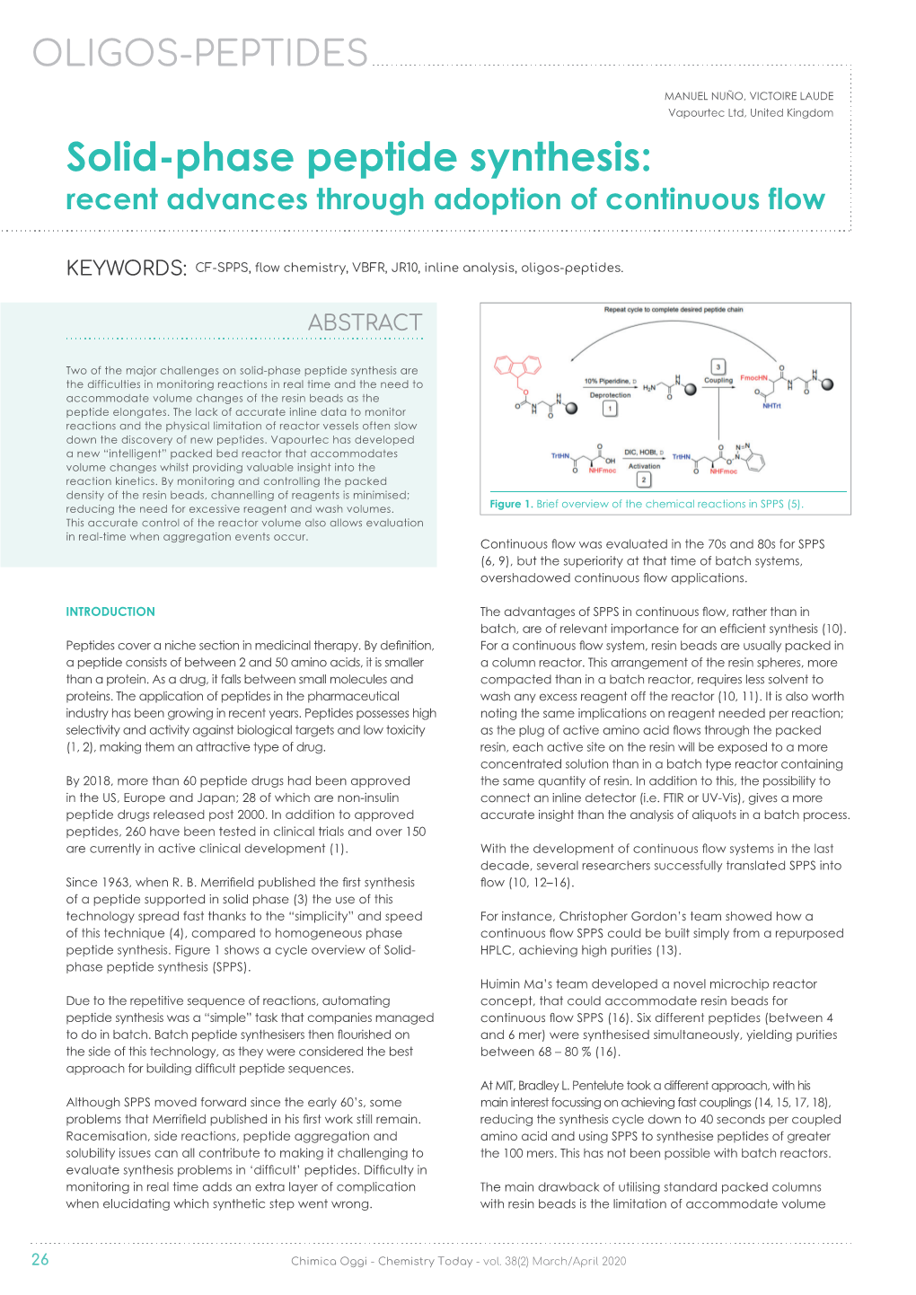 Solid-Phase Peptide Synthesis: Recent Advances Through Adoption of Continuous Flow