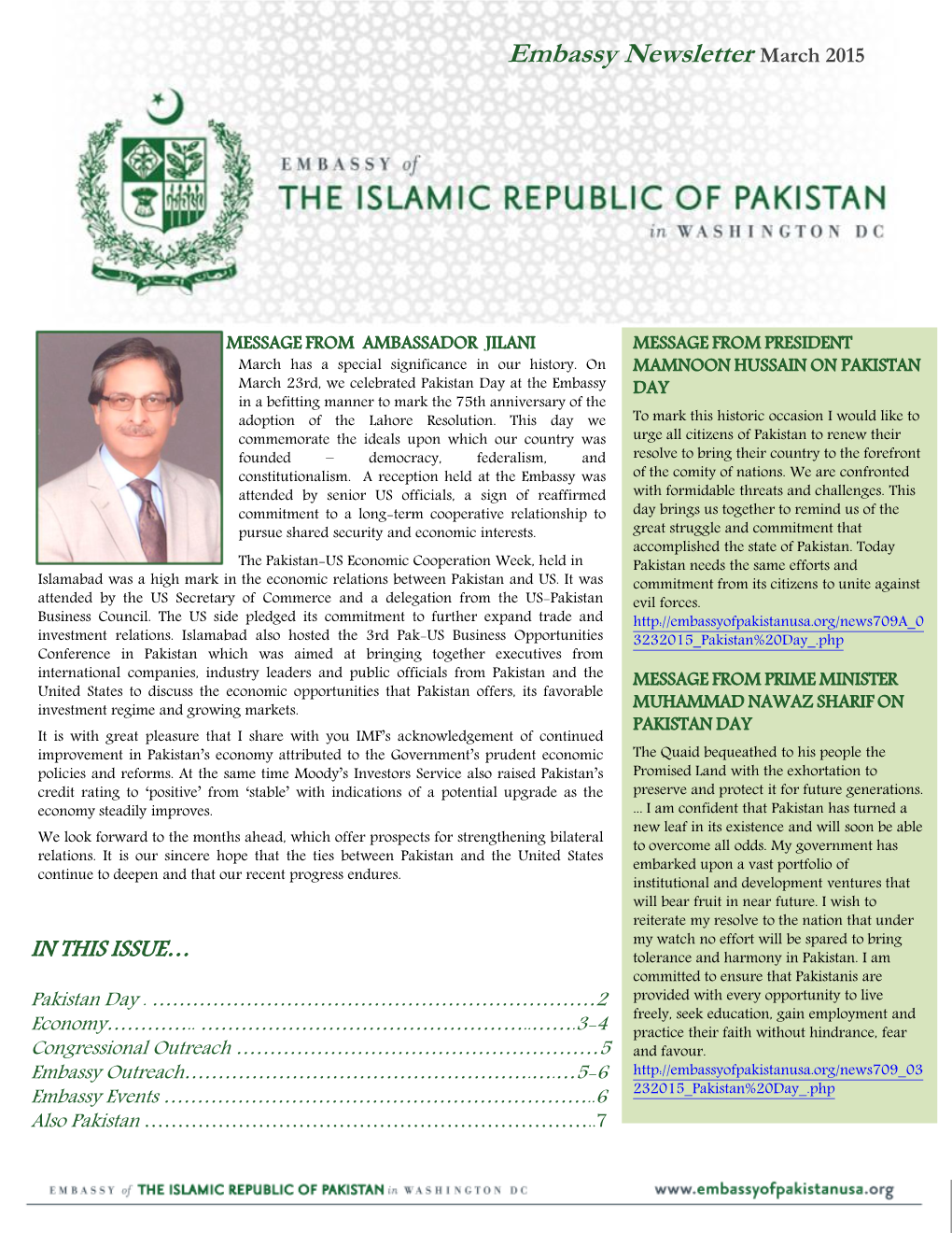 Embassy Newsletter March 2015