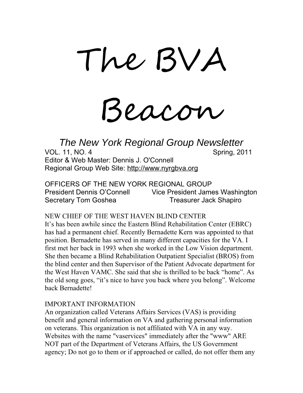 The BVA Beacon