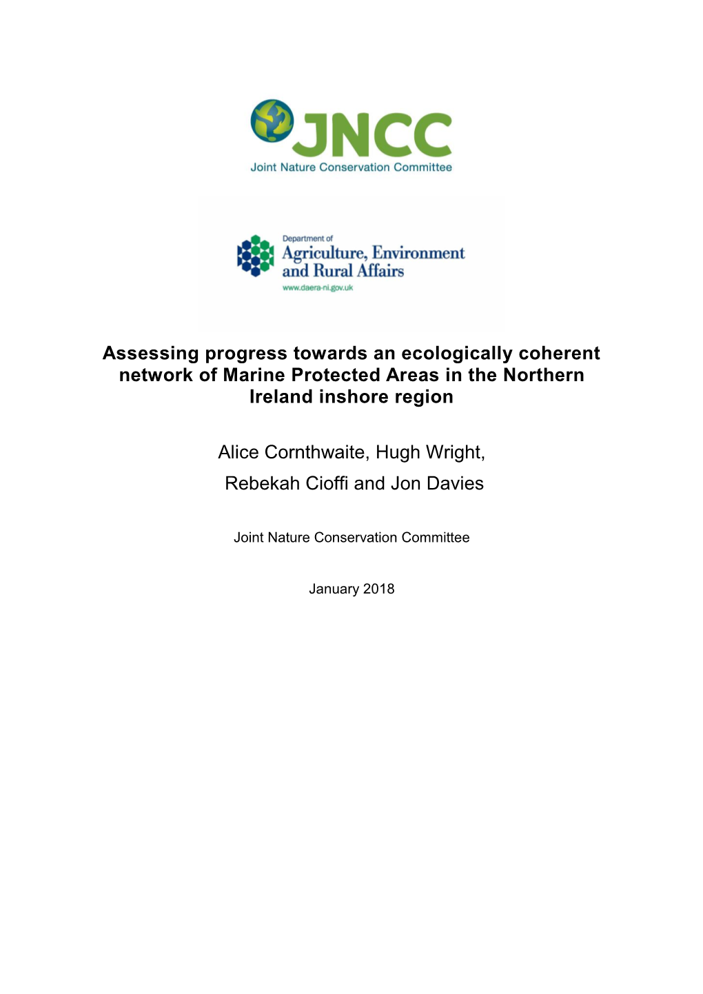 Assessing Progress Towards an Ecologically Coherent Network of Marine Protected Areas in the Northern Ireland Inshore Region