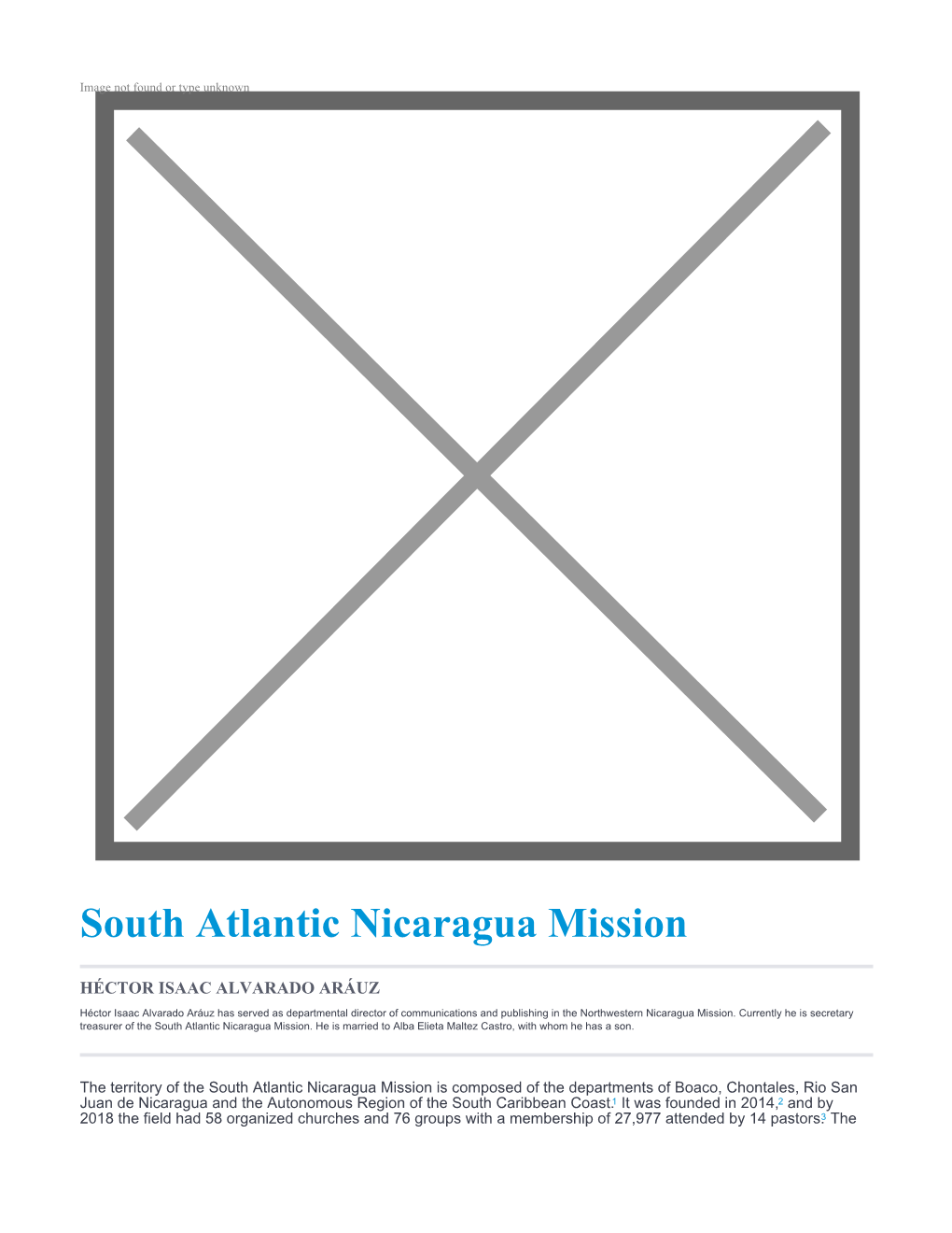 South Atlantic Nicaragua Mission