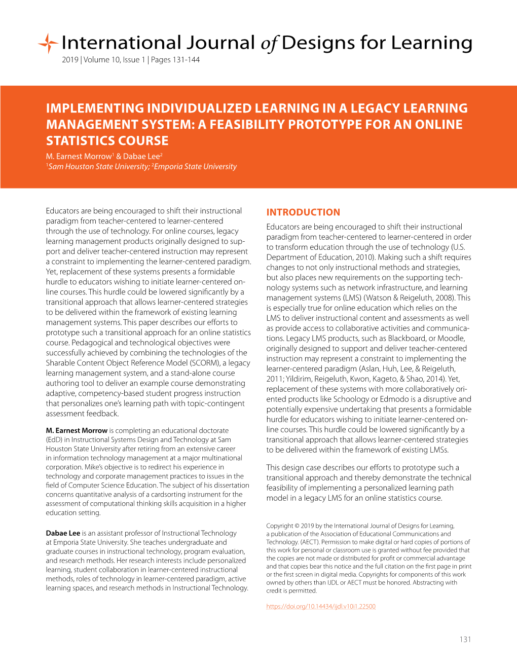 Implementing Individualized Learning in a Legacy Learning Management System: a Feasibility Prototype for an Online Statistics Course M