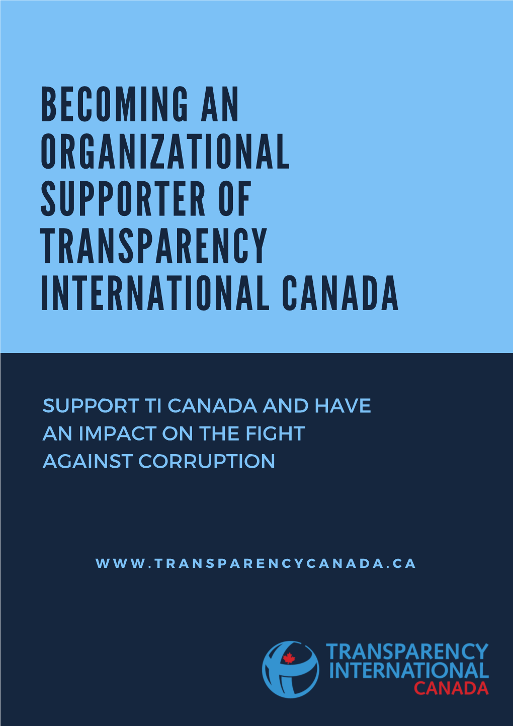 Becoming an Organizational Supporter of Transparency International Canada