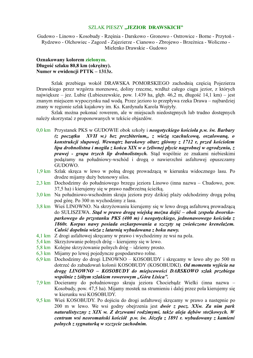 Pobierz Szlak Pieszy Zielony W Formacie PD