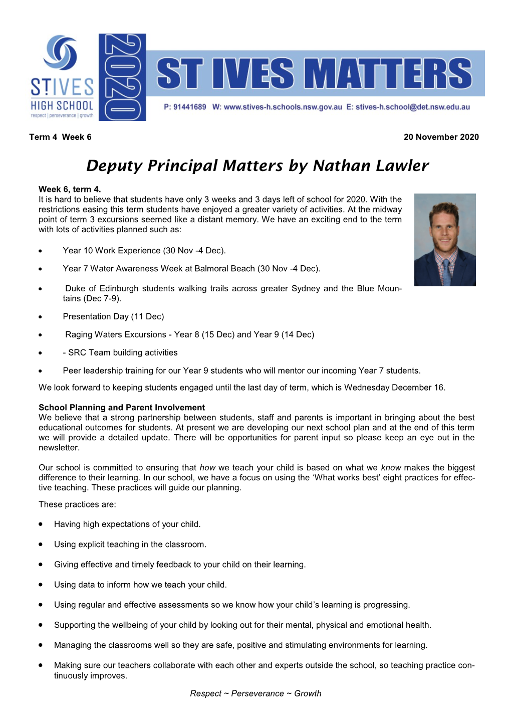 Deputy Principal Matters by Nathan Lawler