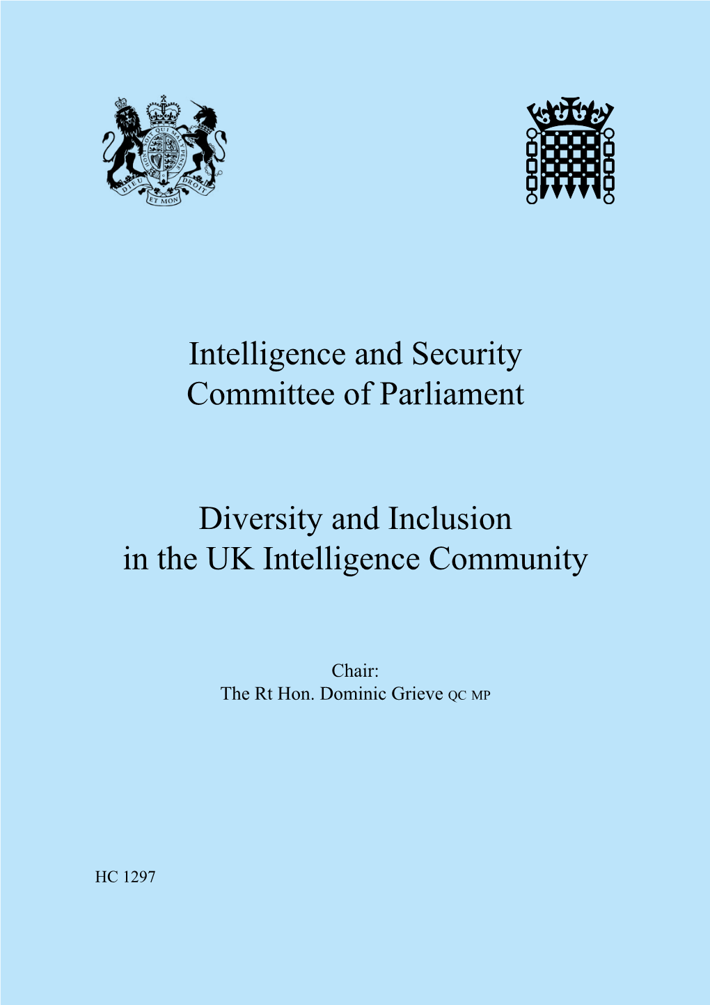 Report on Diversity and Inclusion in the UK Intelligence Community