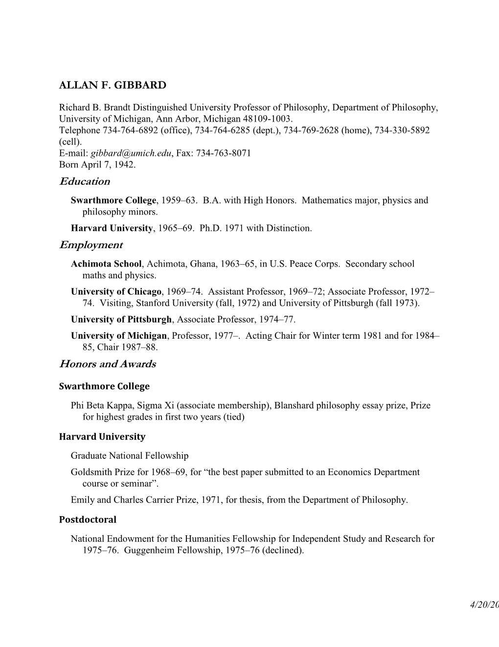 Curriculum Vitae