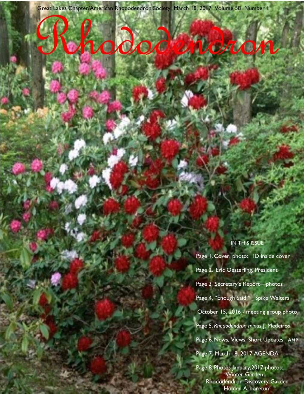 Rhododendron Volume 58 Number 1 March 2017