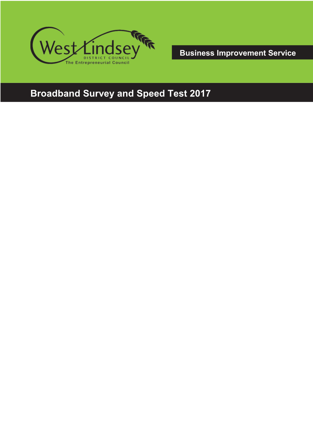 Broadband Survey and Speed Test 2017