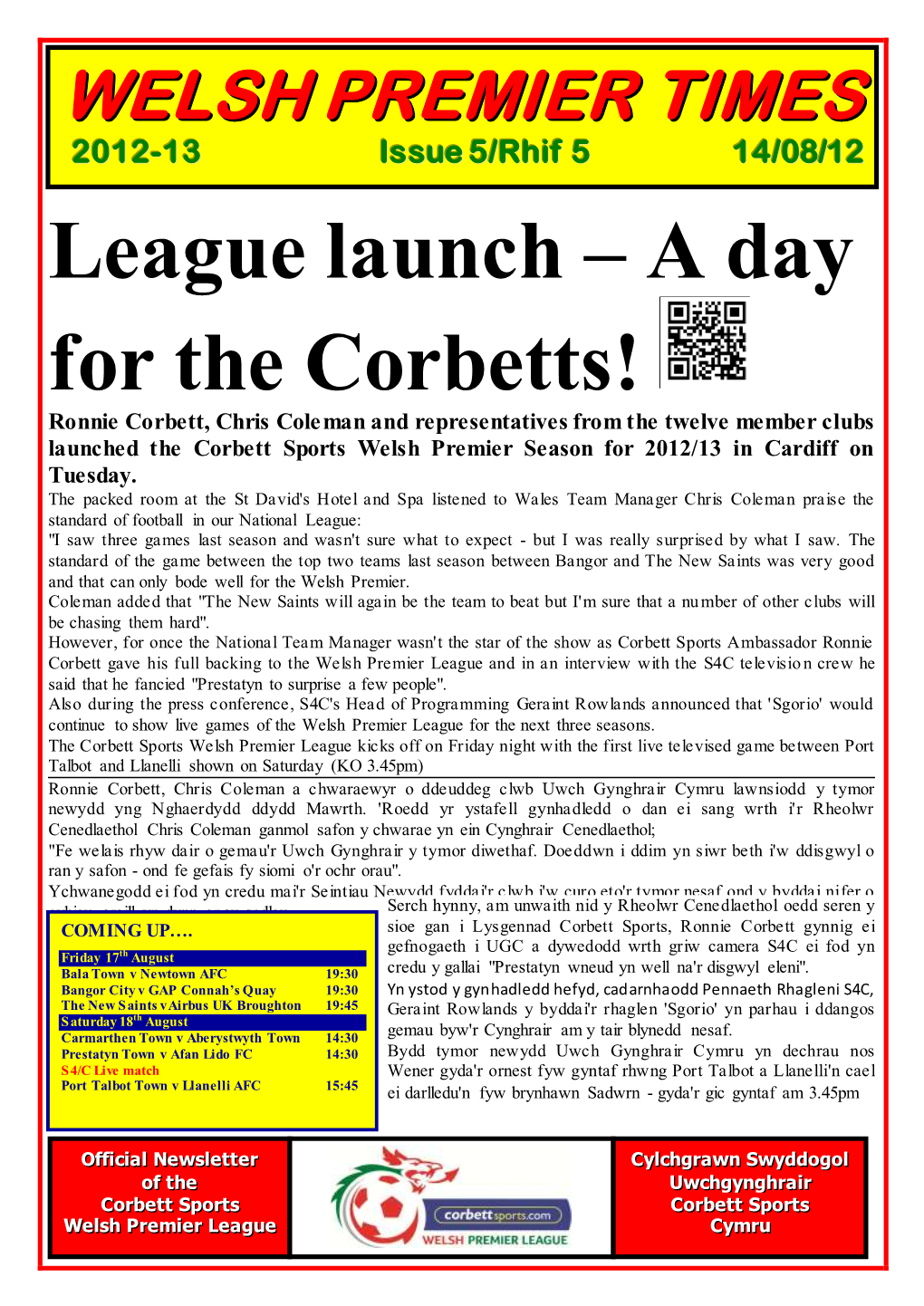 League Launch – a Day for the Corbetts!