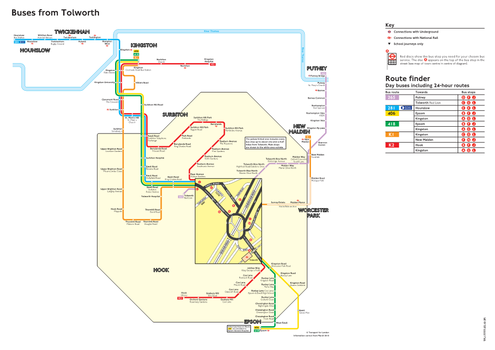 Buses from Tolworth