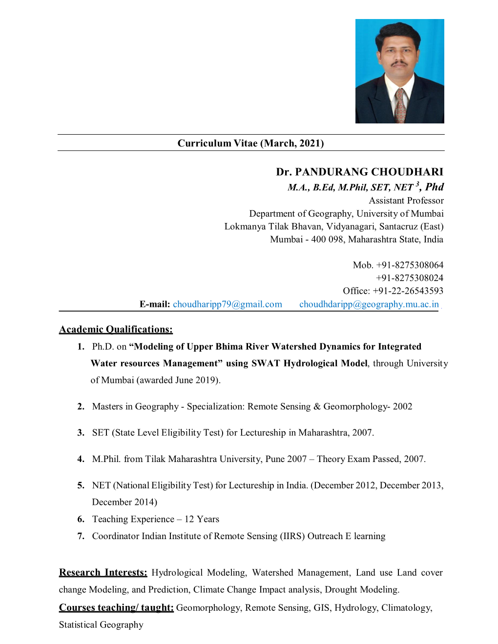 Dr. PANDURANG CHOUDHARI 3