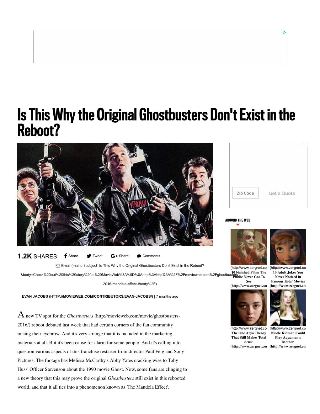 Is This Why the Original Ghostbusters Don't Exist in the Reboot?