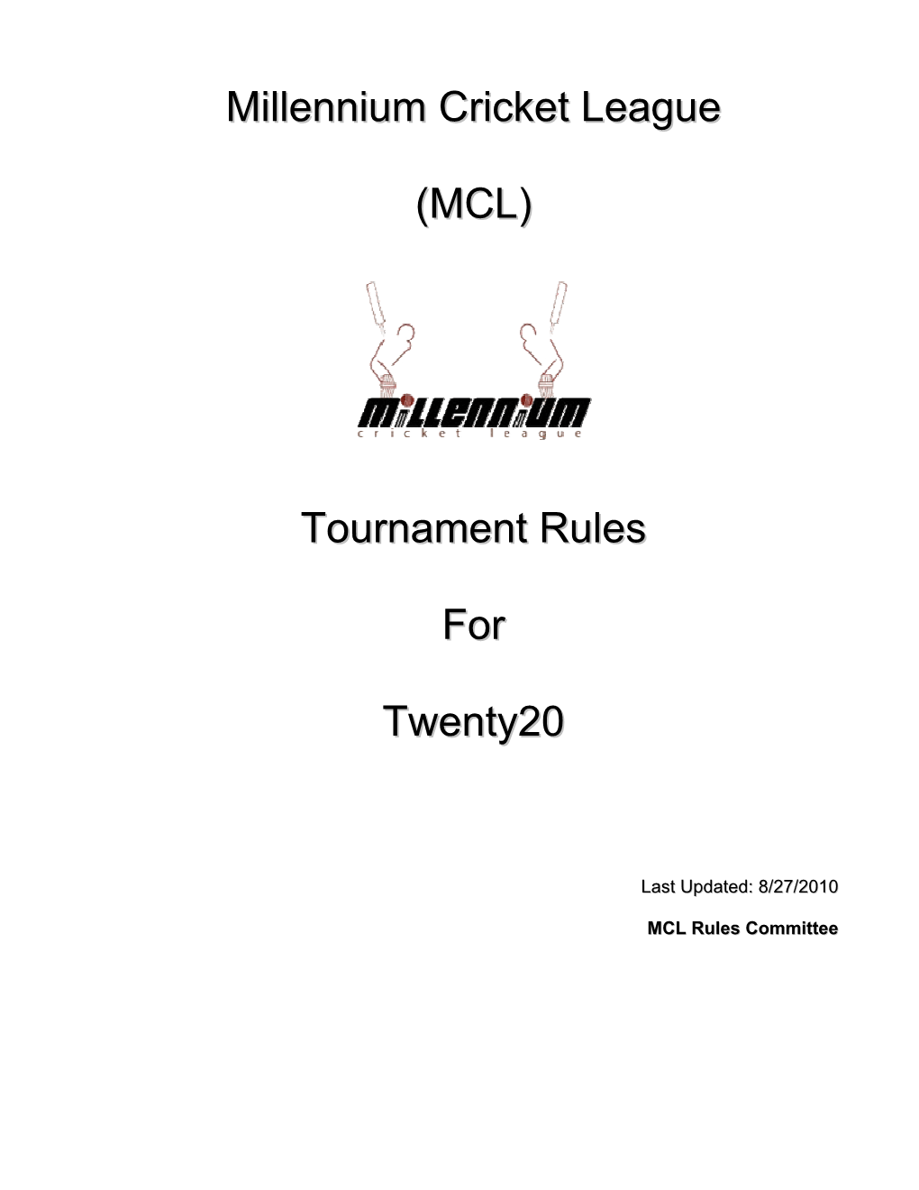 2010 Twenty20 Rule Book