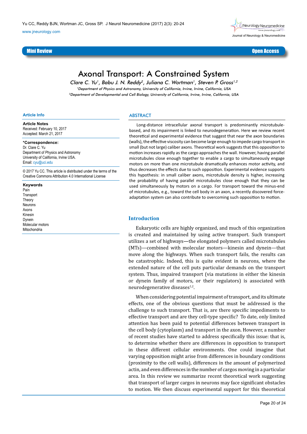 Axonal Transport: a Constrained System Clare C