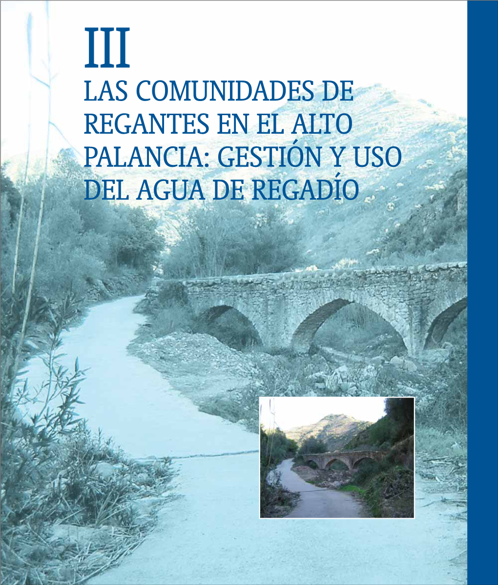 Las Comunidades De Regantes En El Alto Palancia: Gestión Y Uso Del Agua De Regadío Las Comunidades De Regantes En El Alto Palancia: Gestión Y Uso Del Agua De Regadío