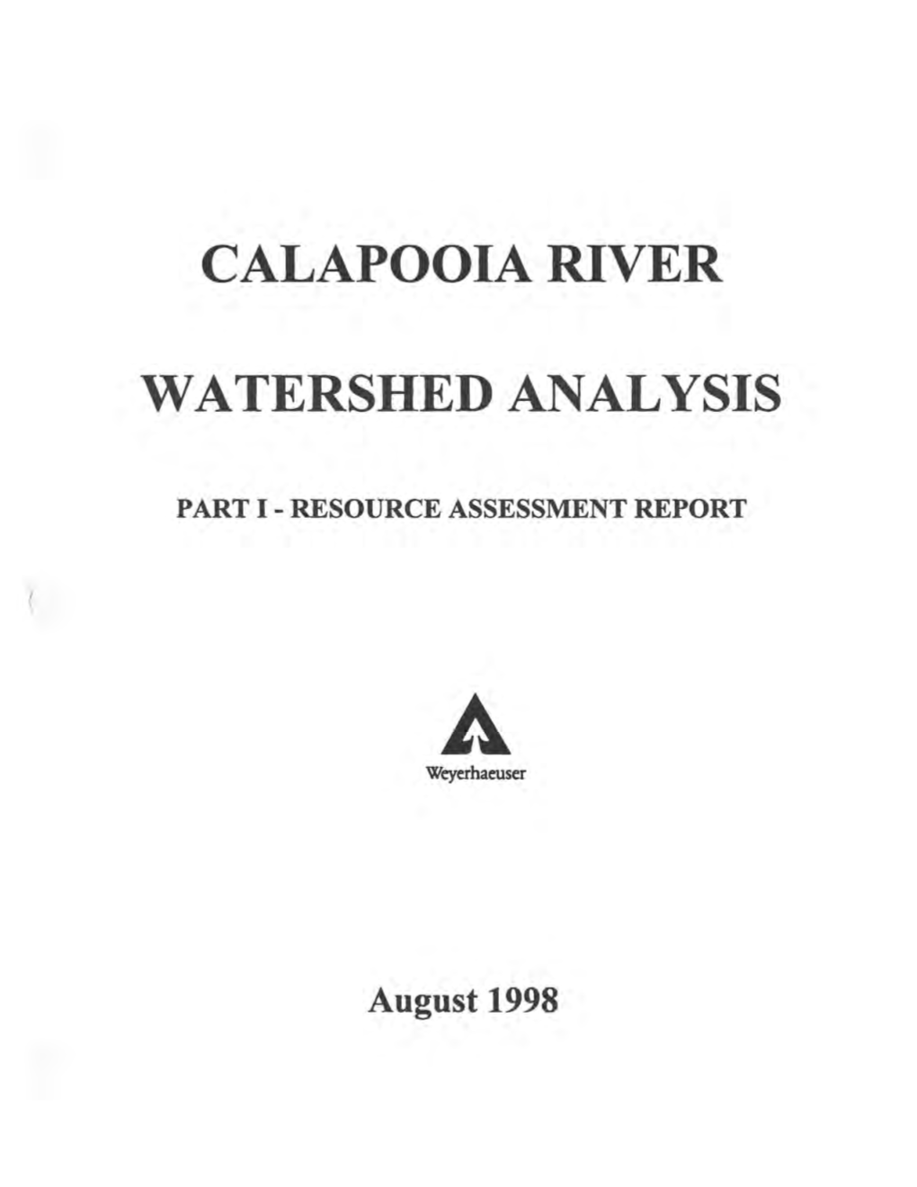 Calapooia River Watershed Analysis Unit WAU