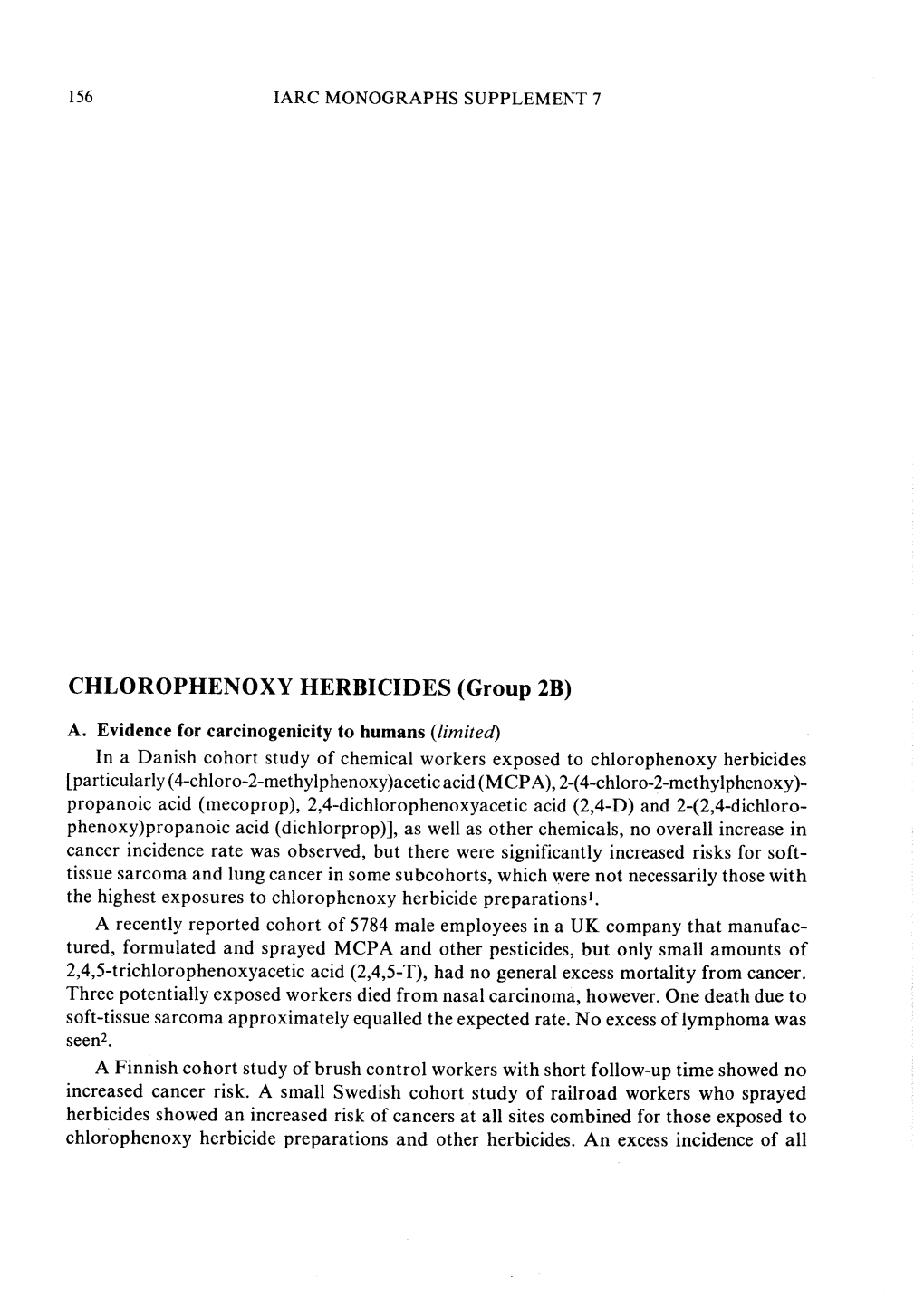 Chlorophenoxy Herbicides